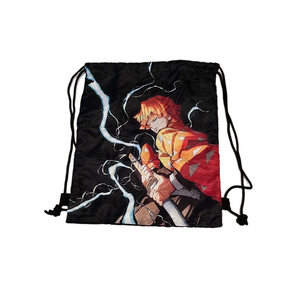 Demon Slayer Agatsuma Zenitsu Anime Drawstring Bag Backpack Unisex